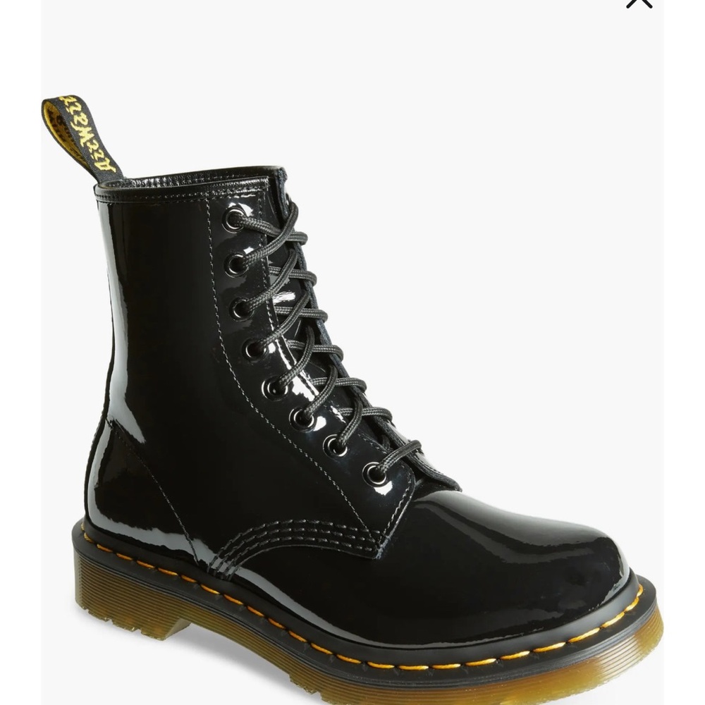 Dr. Martens Shiny Black Lace-Up Boots